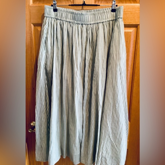 Poetry Full A-Line Long Cotton Skirt With Pockets Size 16 - Picture 11 of 13
